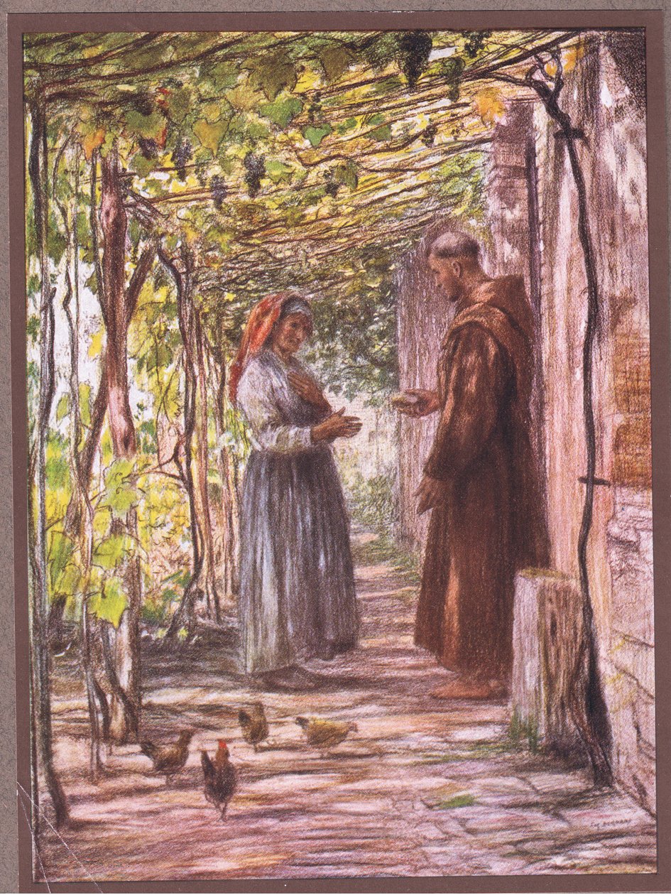Friar Masseo is appointed doorkeeper by Eugene Burnand