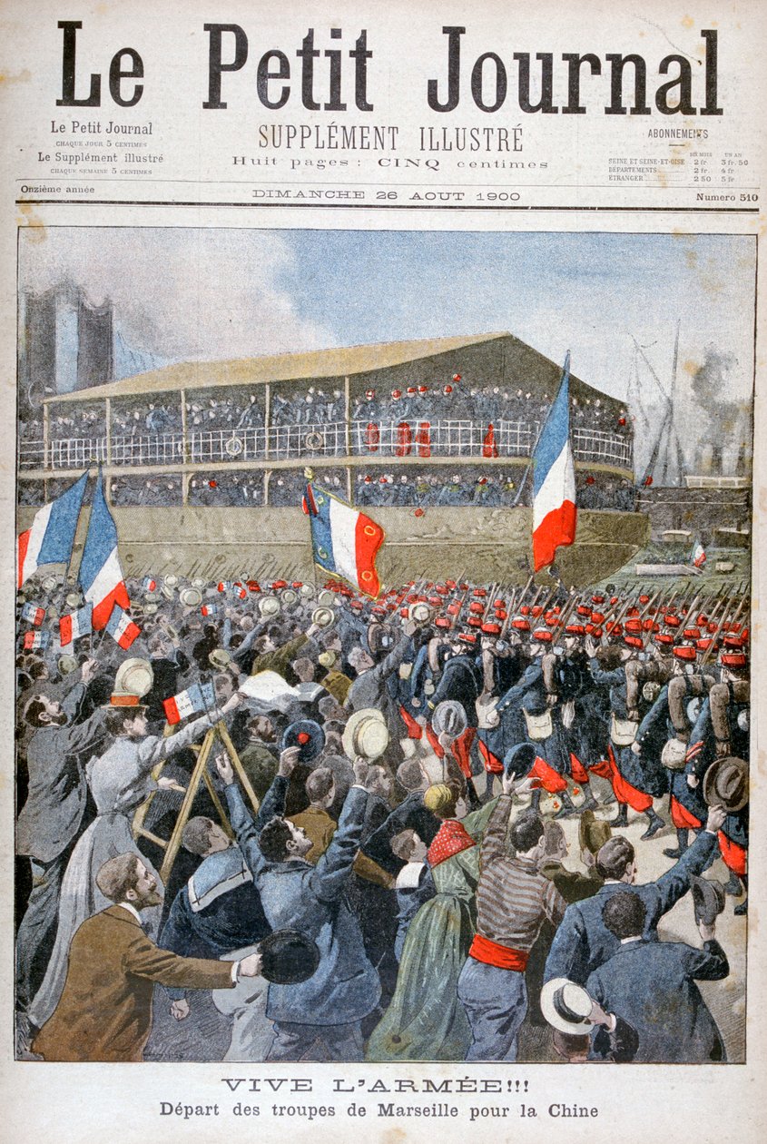 French troops embarking for China, 1900 by Eugene Damblans