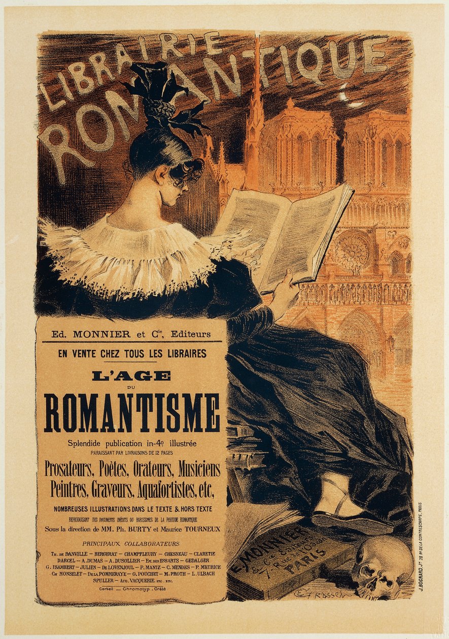 Libraire Romantique, Poster by Eugene Samuel Grasset by Eugene Grasset
