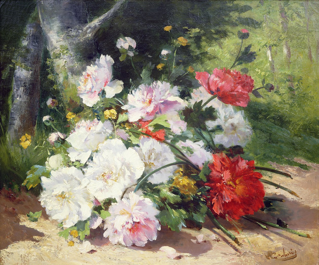 Still Life of Flowers by Eugene Henri Cauchois