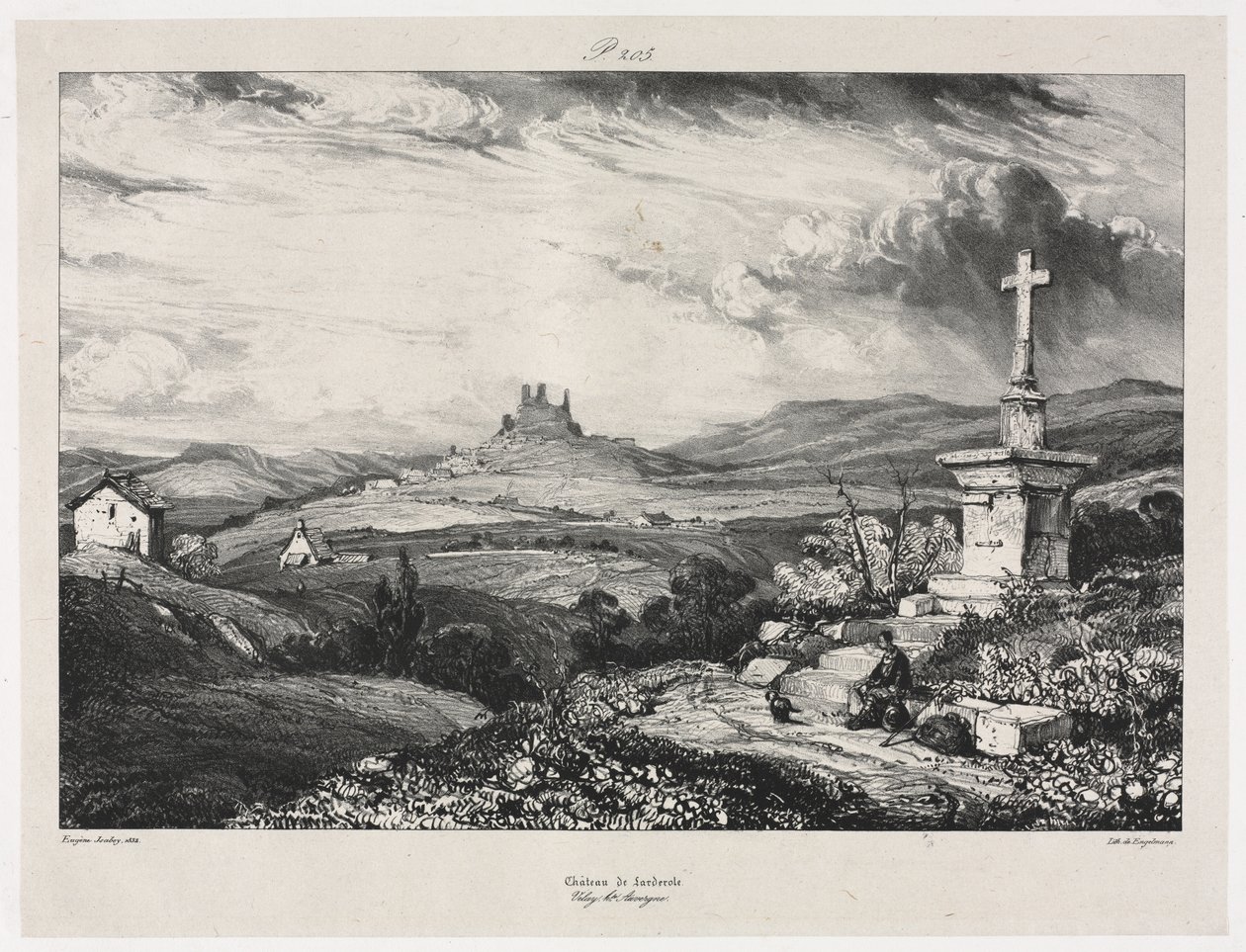 Château de Larderole by Eugene Isabey