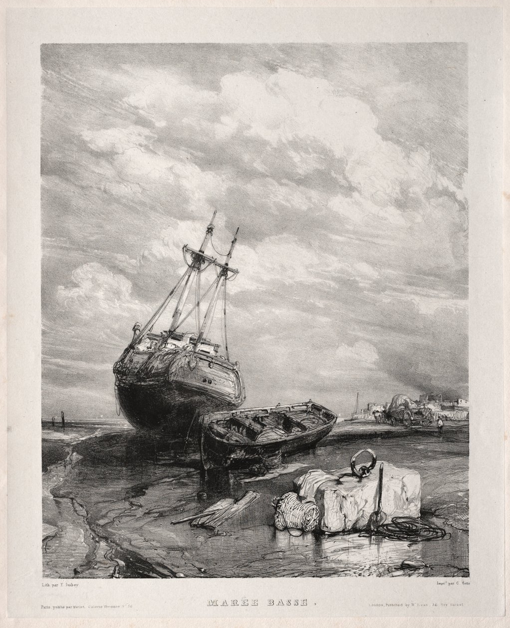 Six Marines: Low Tide by Eugene Isabey