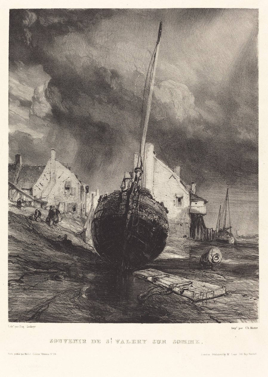 Souvenir of St. Valéry sur Somme by Eugene Isabey
