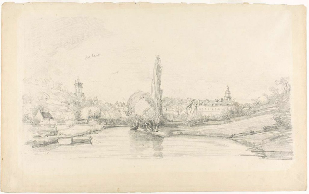 Canal Scene Near Brussels by Eugene Louis Boudin