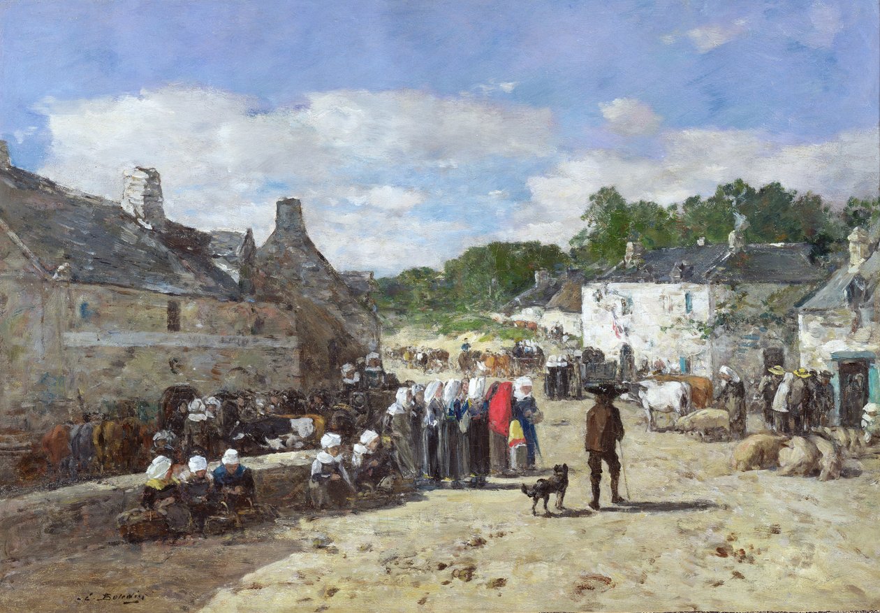 La Fête by Eugene Louis Boudin