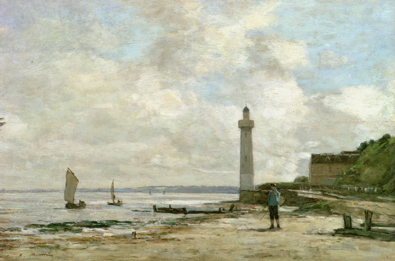 Lighthouse at Honfleur by Eugene Louis Boudin