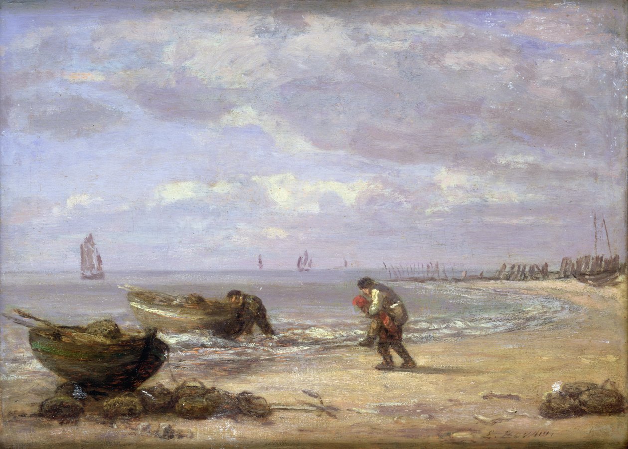 Low Tide near Honfleur by Eugene Louis Boudin