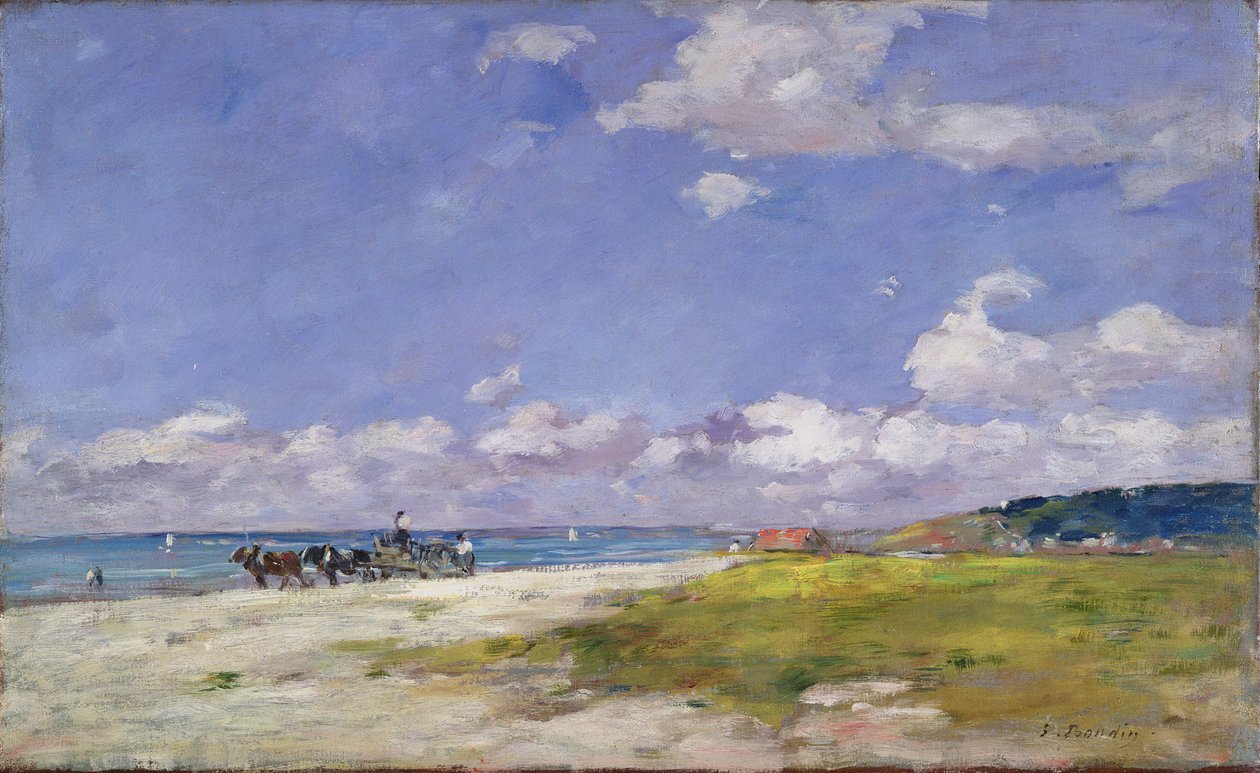The Beach at Trouville, c.1887-96 by Eugene Louis Boudin