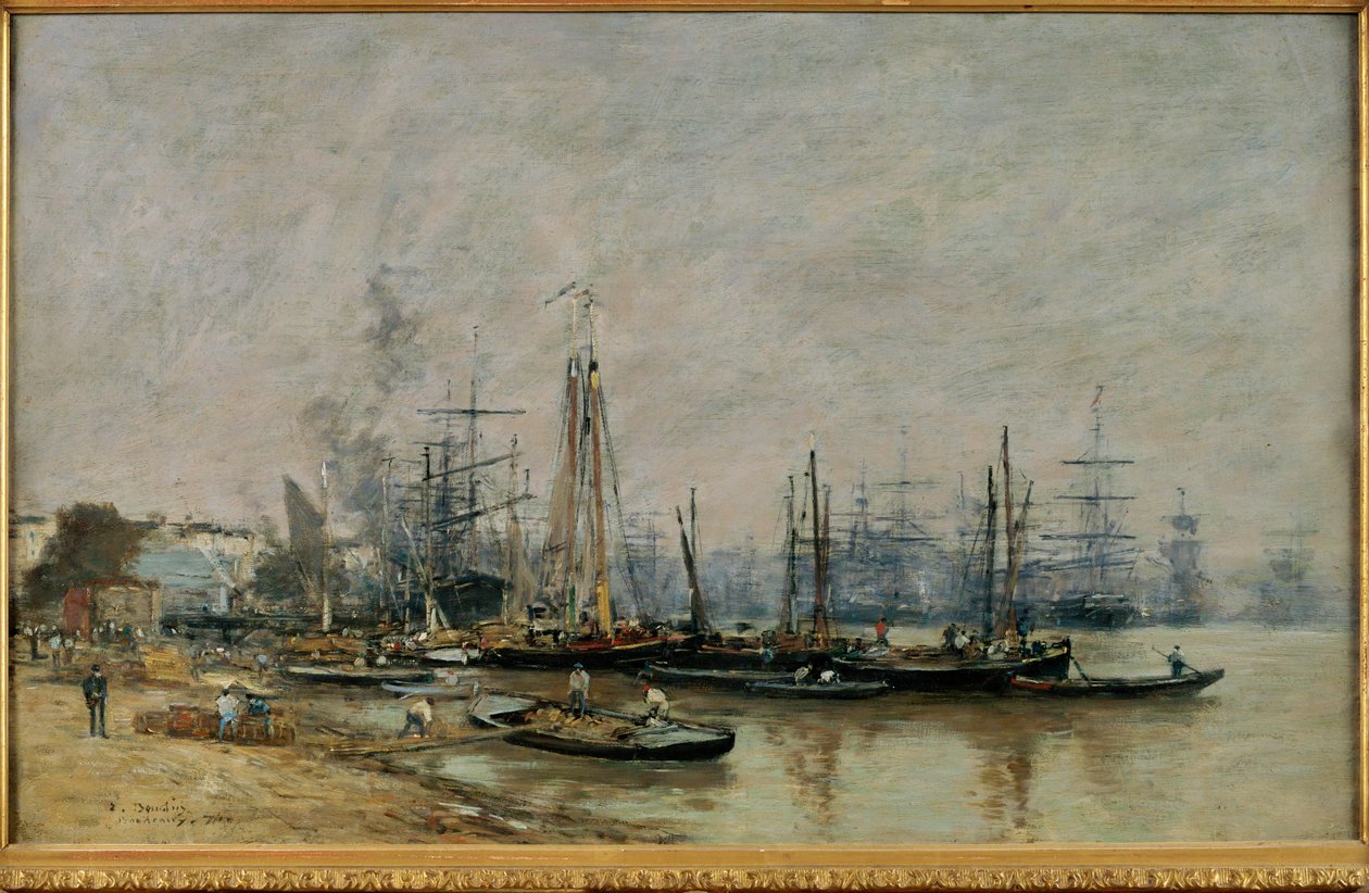 The Harbour of Bordeaux by Eugene Louis Boudin