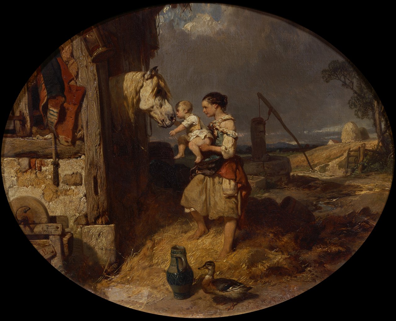 The Farm Friends by Eugene Modeste Edmond Lepoittevin