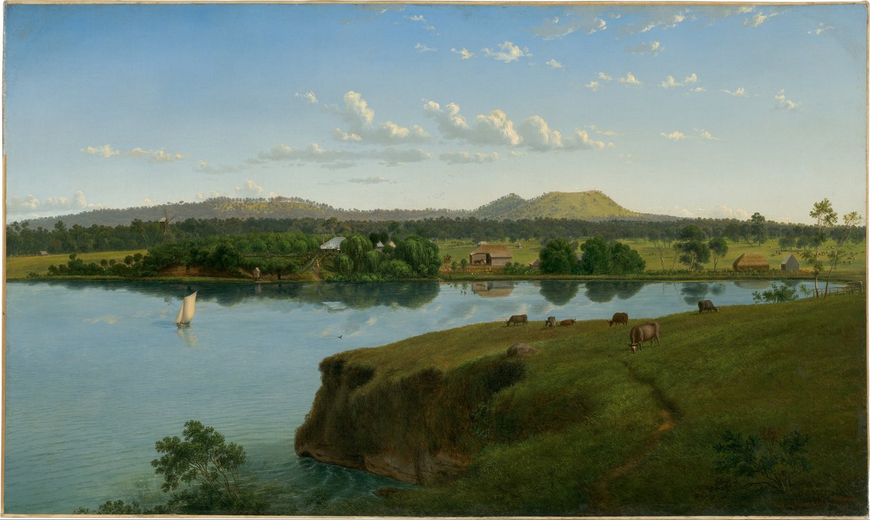 Purrumbete from Across the Lake by Eugene von Guérard