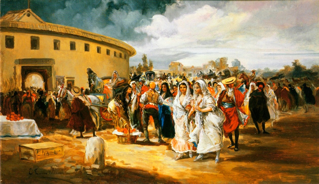 Going to the Bull Ring by Eugenio Lucas Villamil