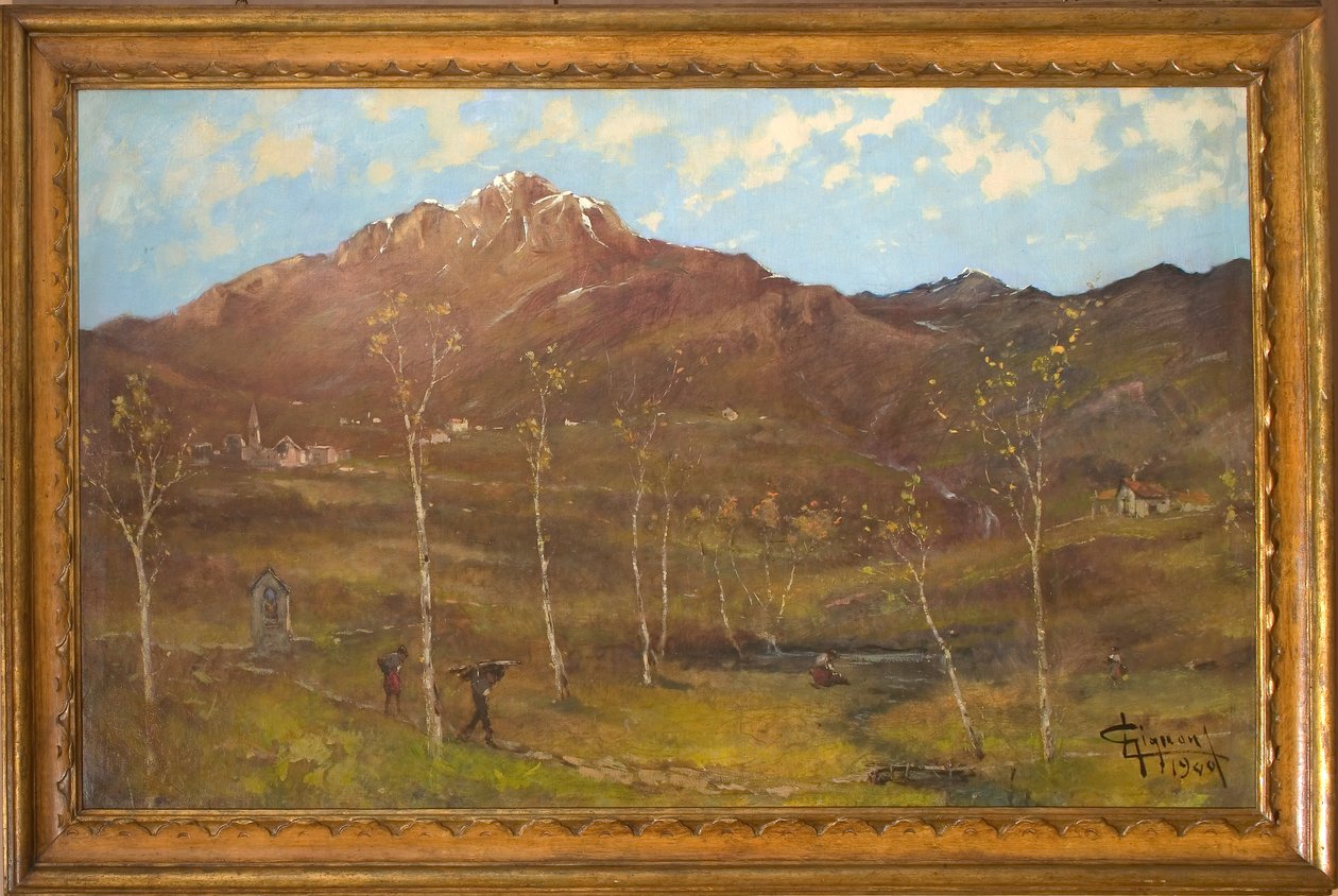 Mountain Landscape by Eugenio Gignous