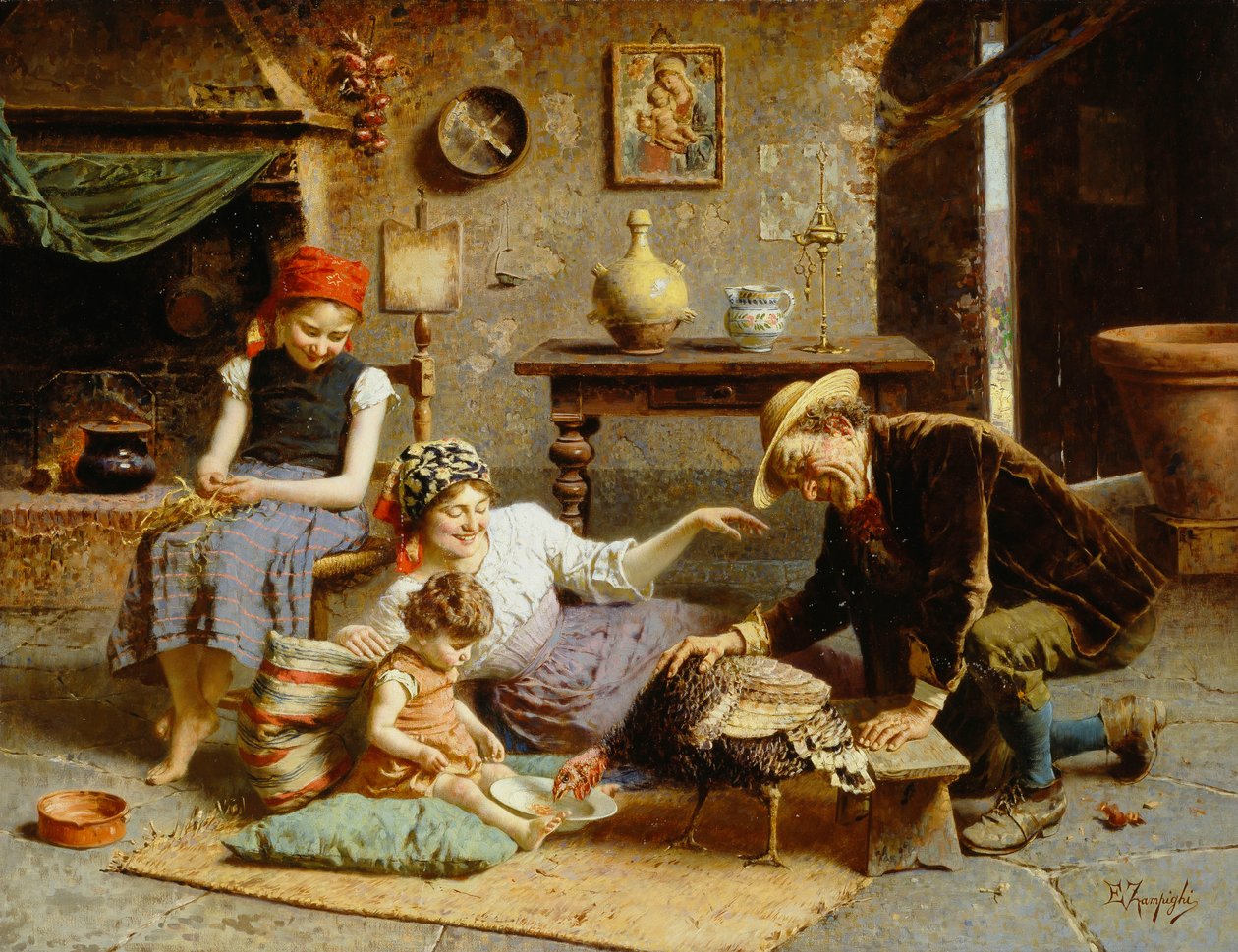 The Hungry Turkey by Eugenio Zampighi