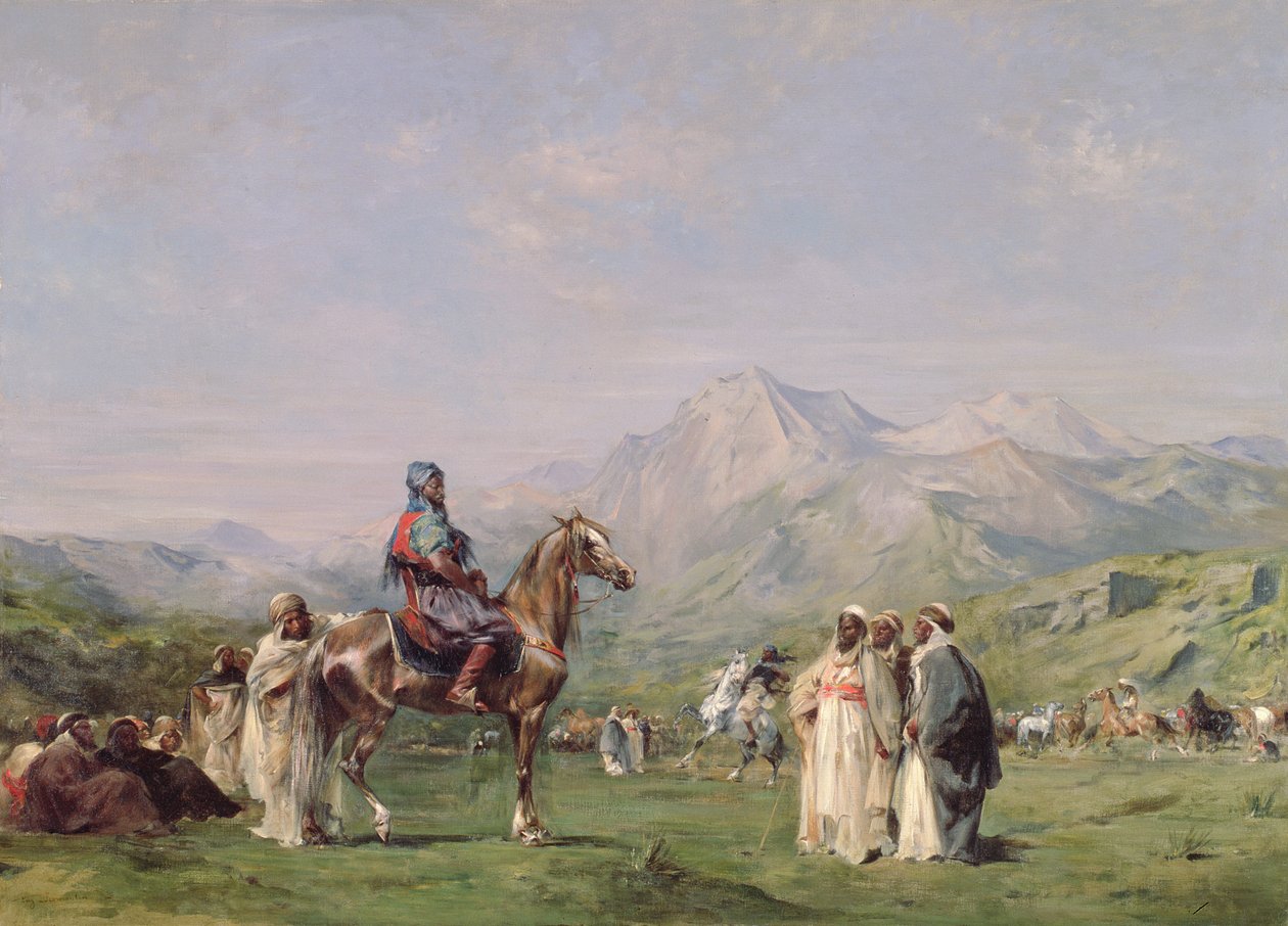 An Encampment in the Atlas Mountains by Eugène Fromentin