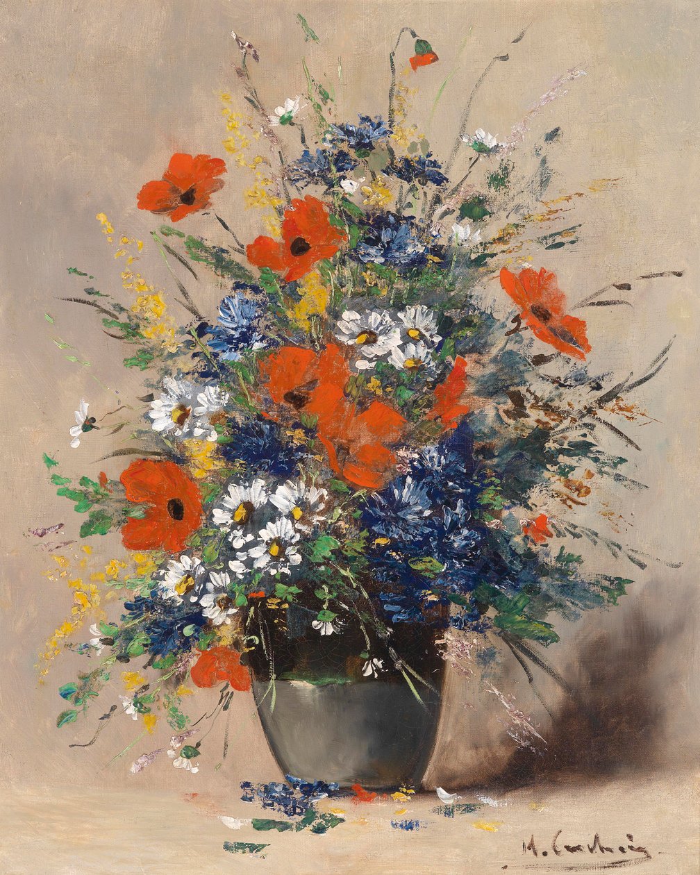 Summer Flower Bouquet by Eugene Henri Cauchois
