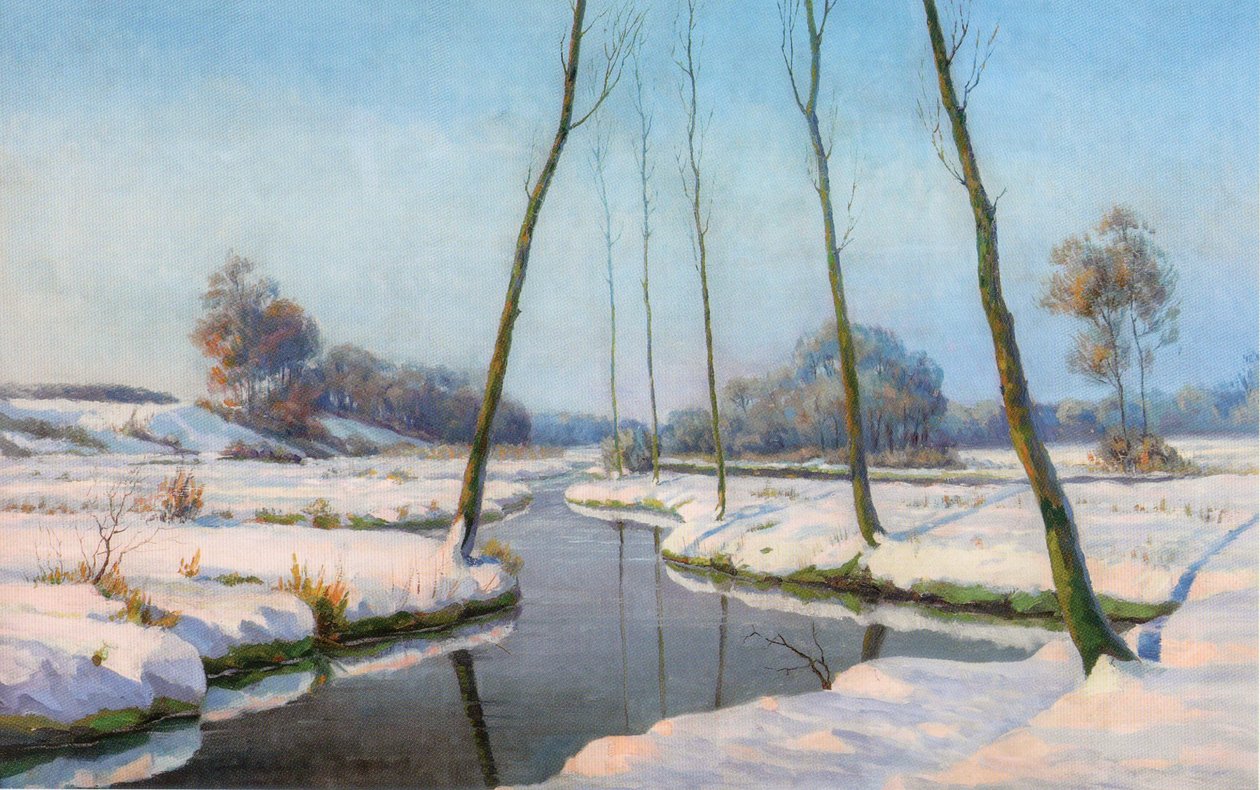 Snowy Landscape by Eugène Mousset