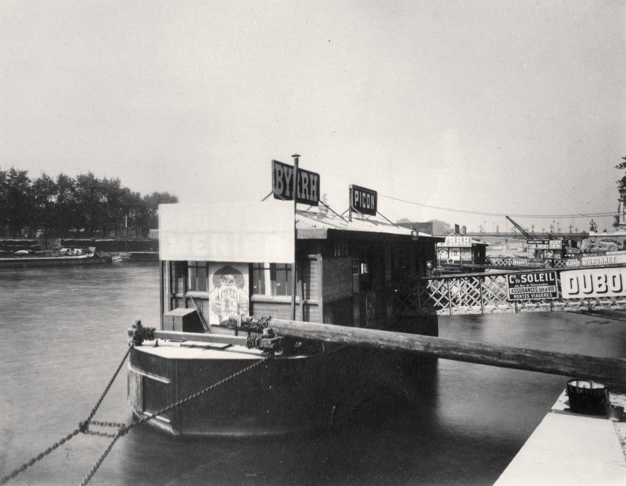 Boat on the Seine by Eugène Atget