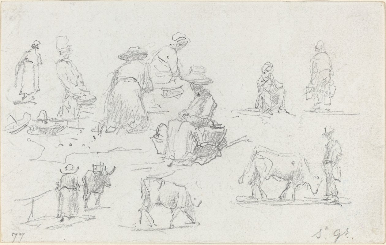 Peasants and Cows by Eugène Boudin