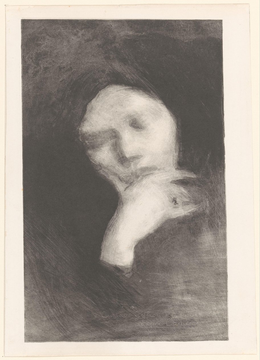 Portrait of a Meditating Woman by Eugène Carrière