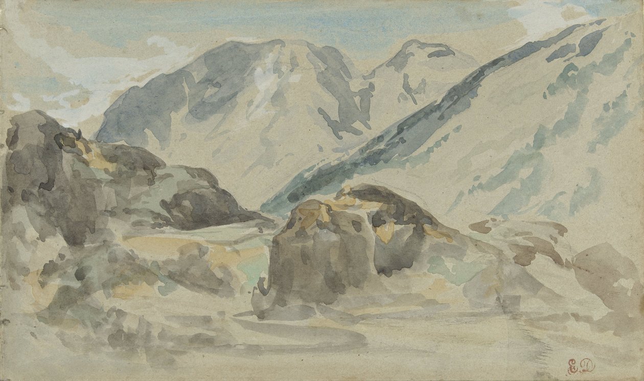 Mountain Landscape by Eugène Delacroix