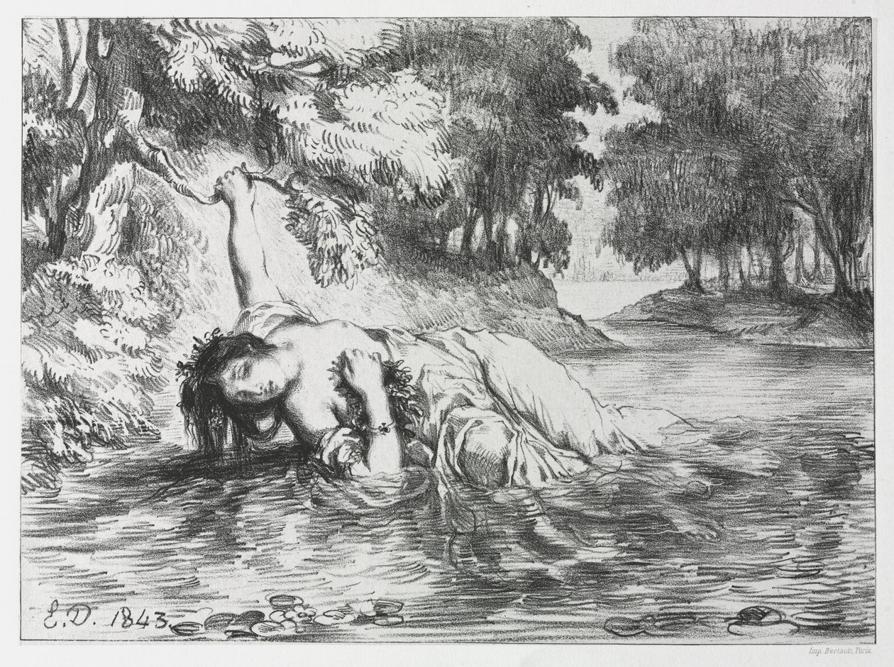 Hamlet: The Death of Ophelia by Eugène Delacroix
