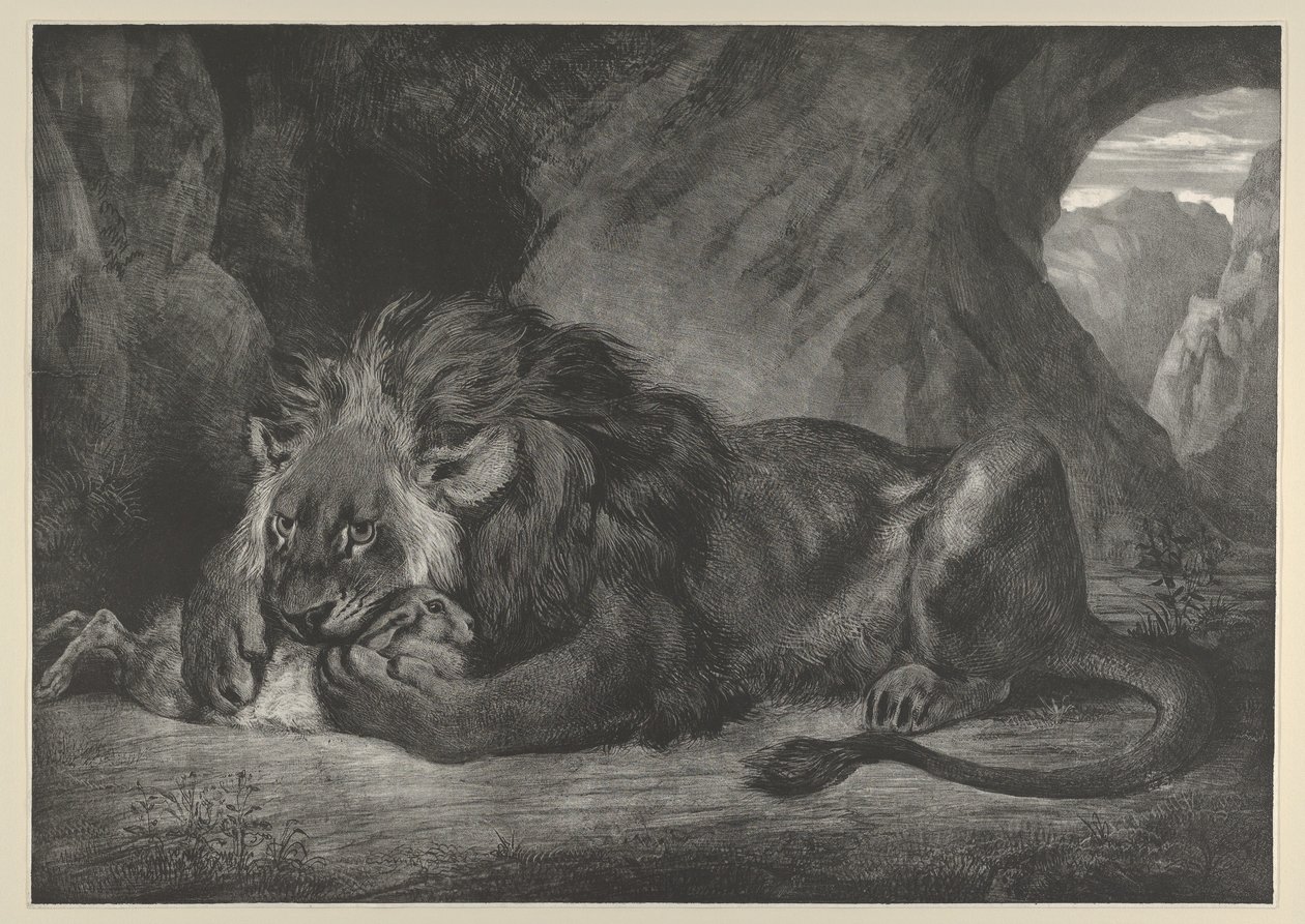 Lion of the Atlas Mountains, 1829-30 by Eugène Delacroix