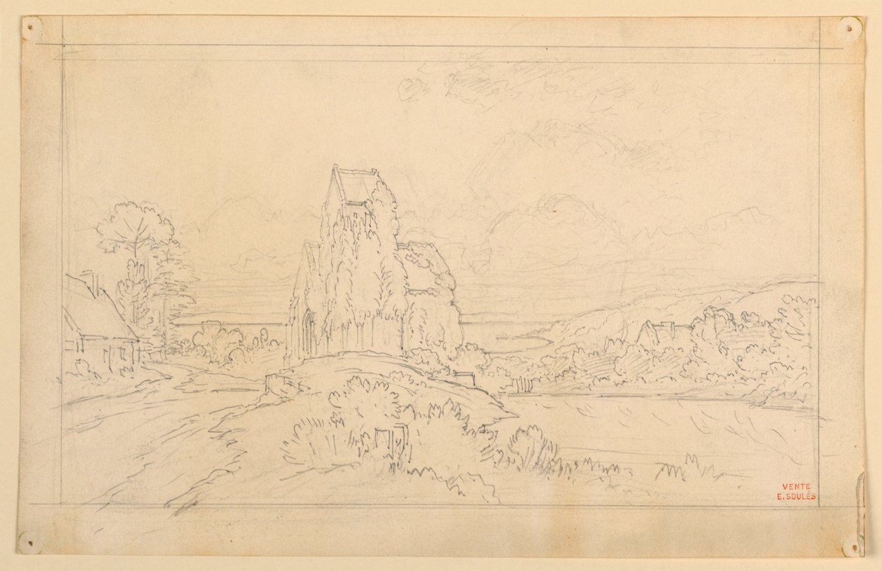 Landscape Sketch by Eugène Edouard Soulès
