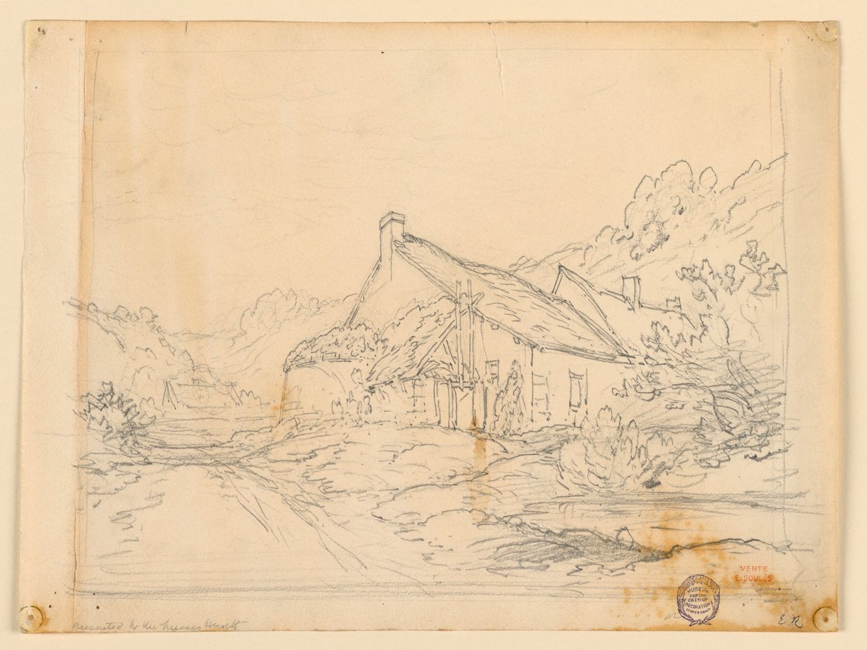 Peasant Houses in a Valley by Eugène Edouard Soulès