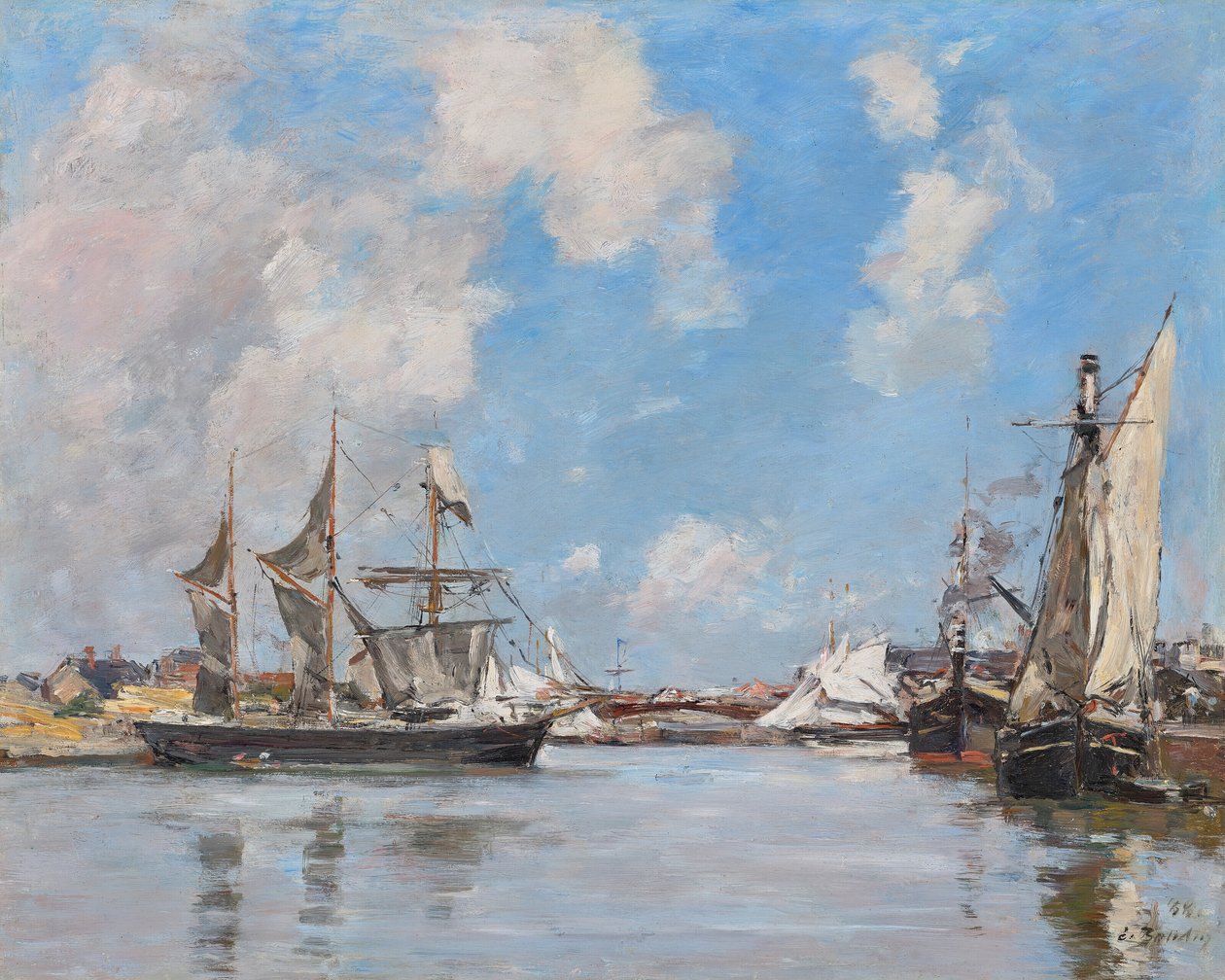 Deauville. The Basin by Eugene Louis Boudin