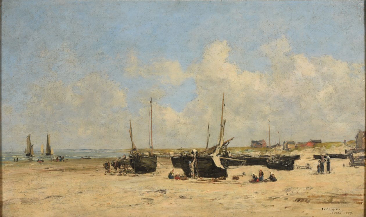 Beach of Berck at Low Tide by Eugene Louis Boudin