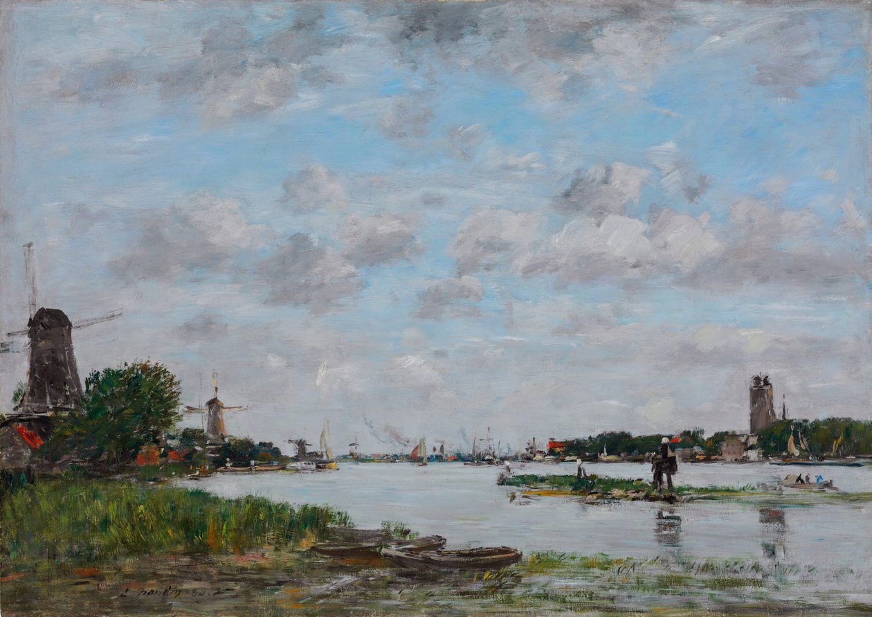 The Meuse near Dordrecht by Eugene Louis Boudin