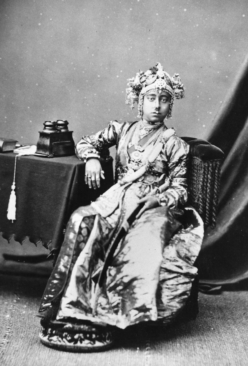 Princess of Tanjore, 1877 by European Photographer