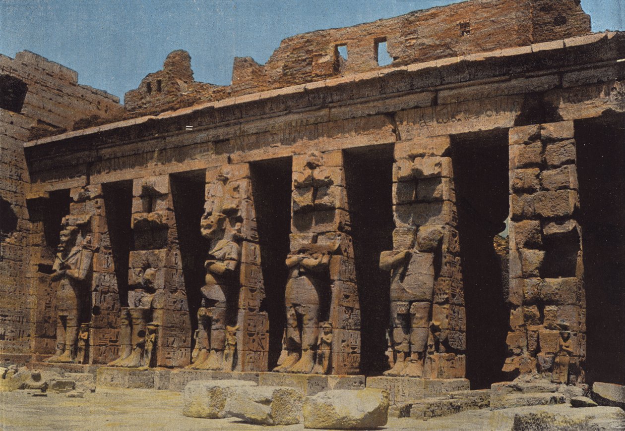 Thebes, First Court of the Great Temple by European Photographer