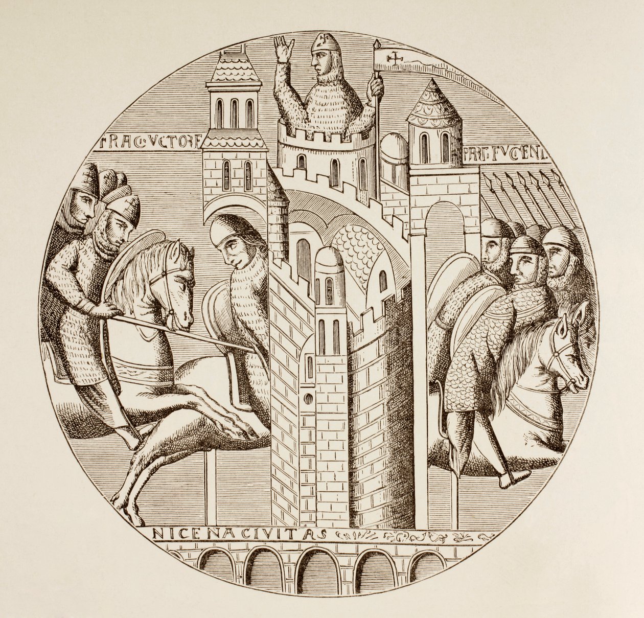 The taking of Nicaea, Turkey, by the crusaders in 1097, c.1880 by European School
