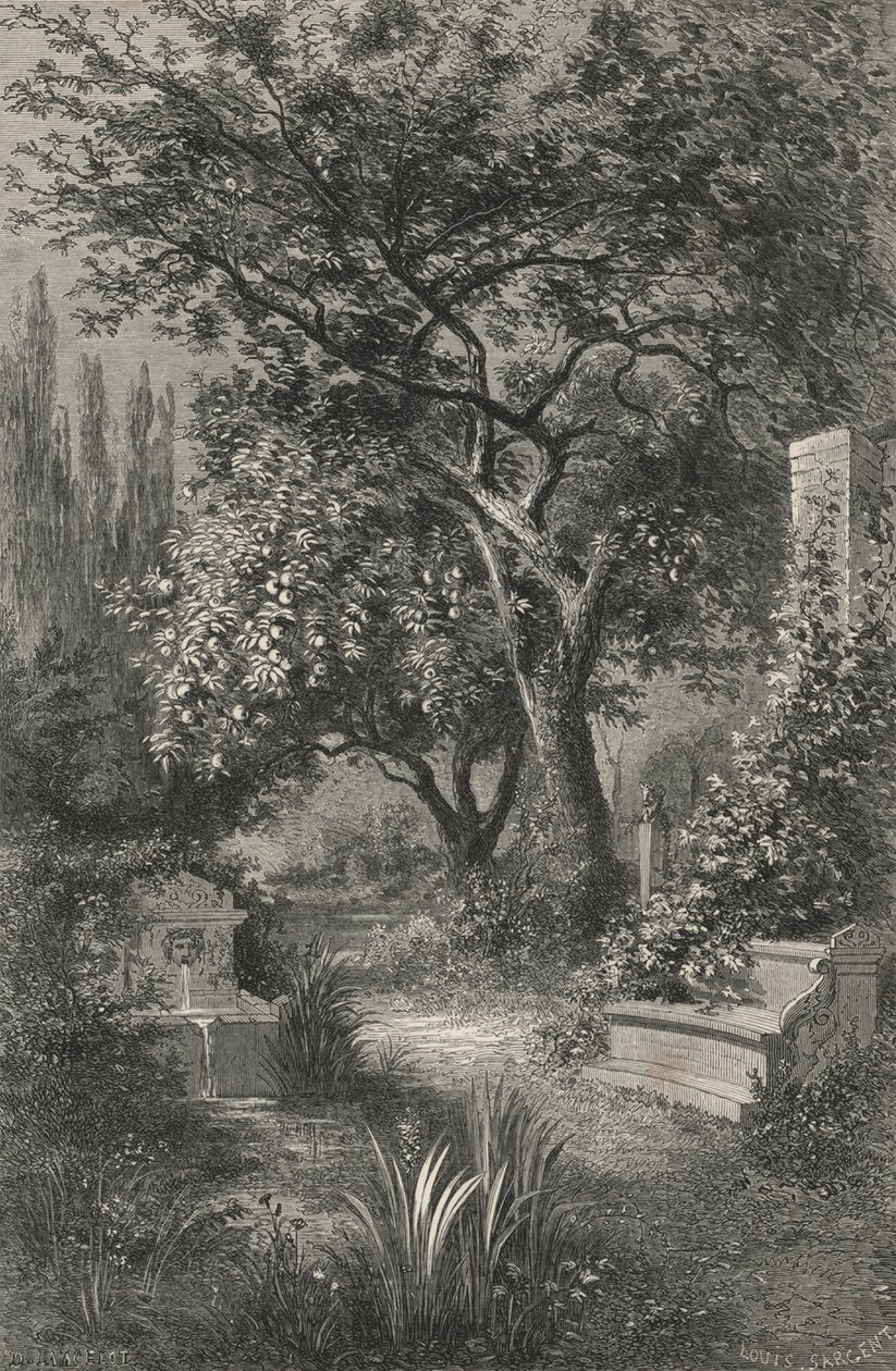 Garden of Alcinous (engraving) by European School