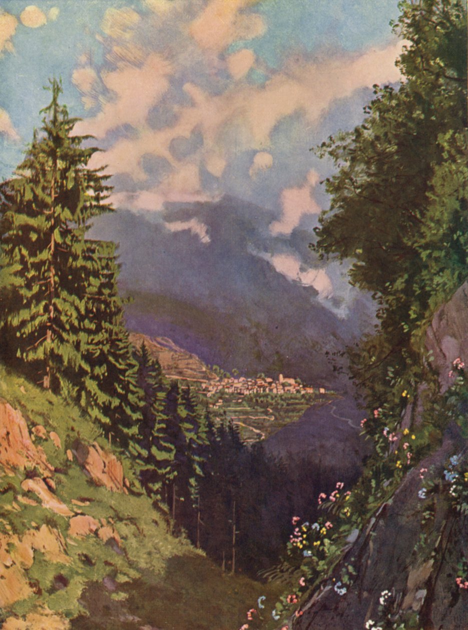 Saint-Martin-Vesubie, General View by European School