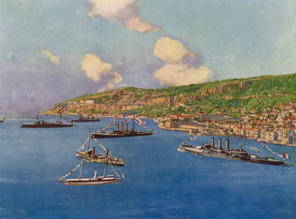 Villefranche, The Roadstead and the Squadron by European School