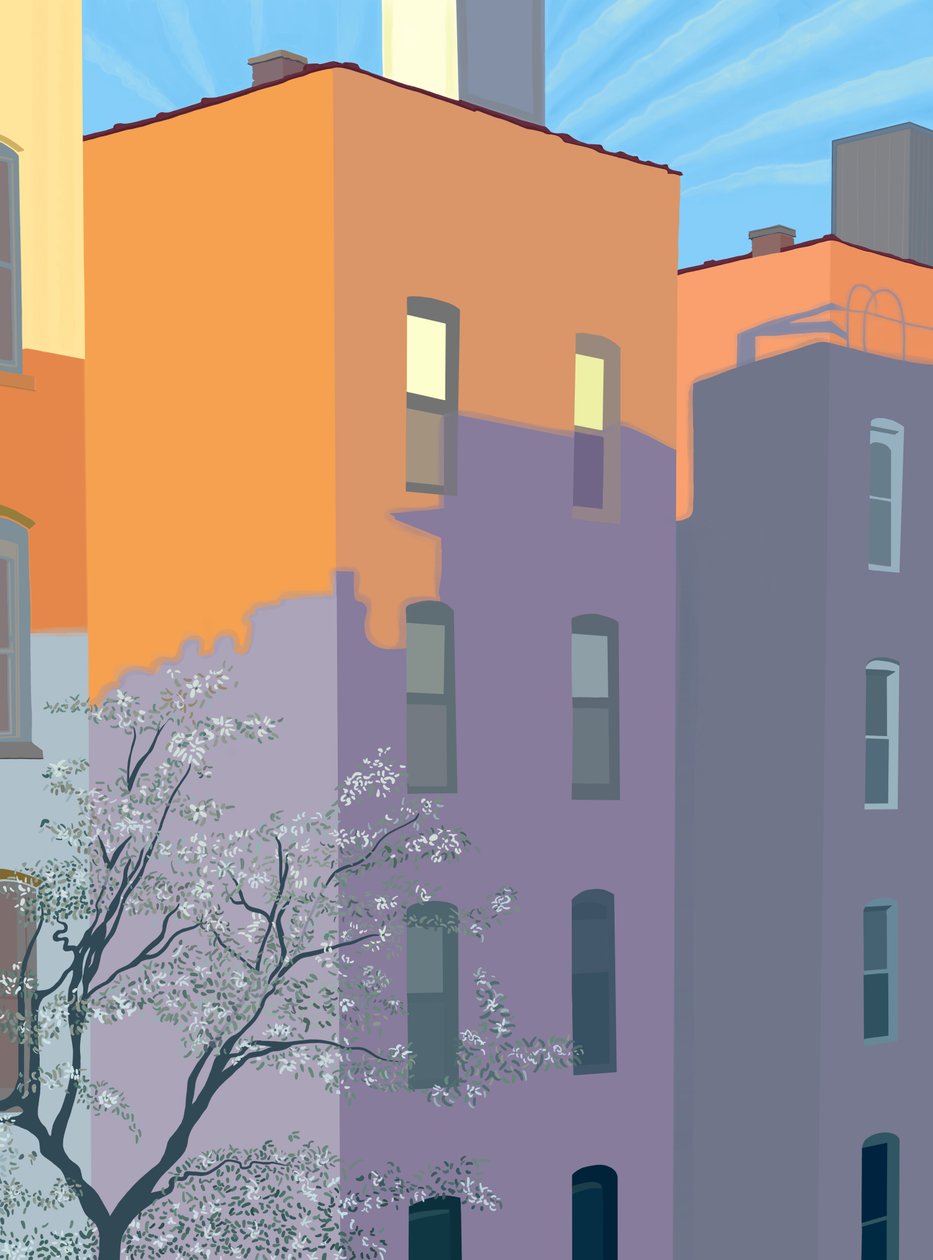 Building Shadows on Building by Evan Sklar
