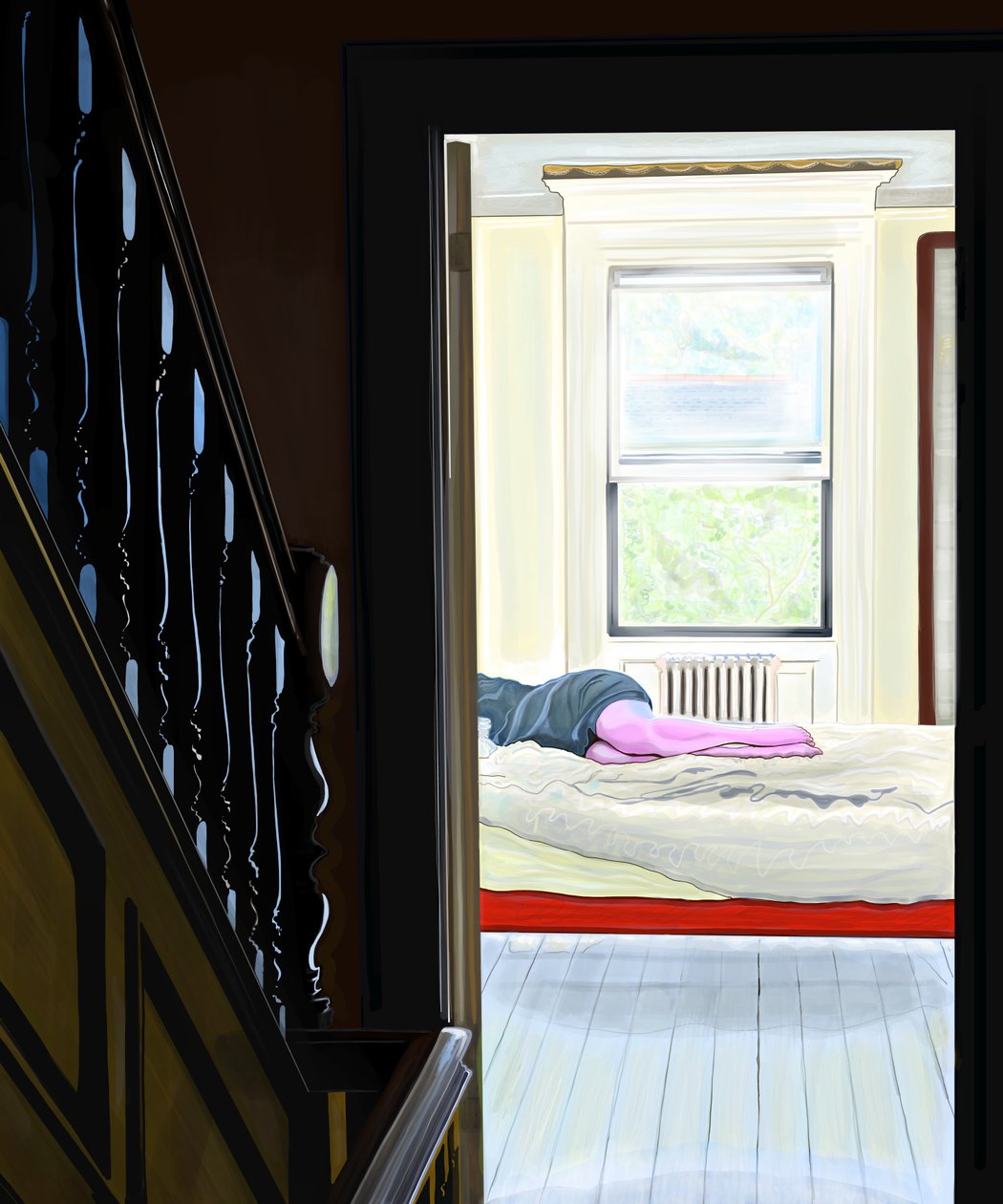 Woman Napping by Evan Sklar
