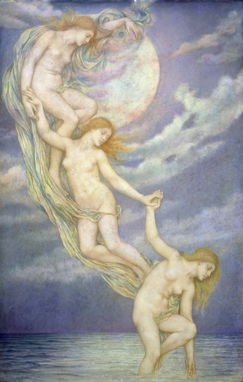 Moonbeams Dipping into the Sea by Evelyn De Morgan