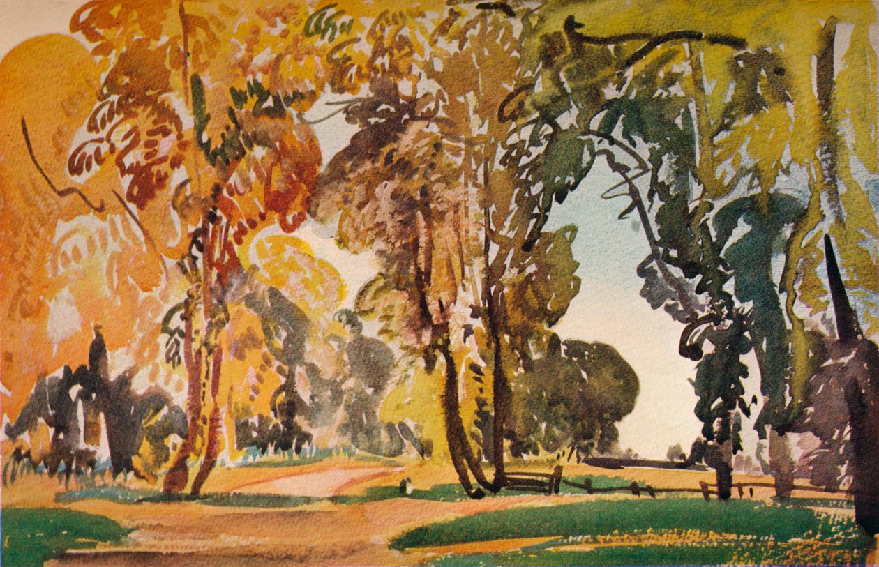 Betchworth Lane, October by Evelyn Cheston