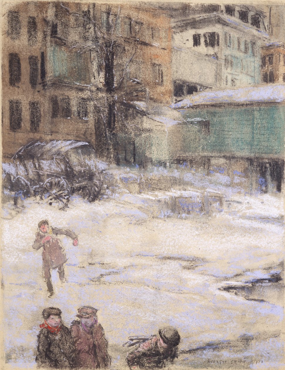 Connecticut Bridge by Everett Shinn