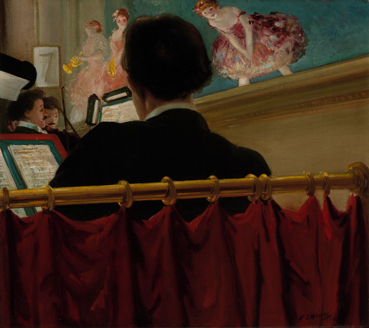 The Orchestra Pit, Old Proctor by Everett Shinn