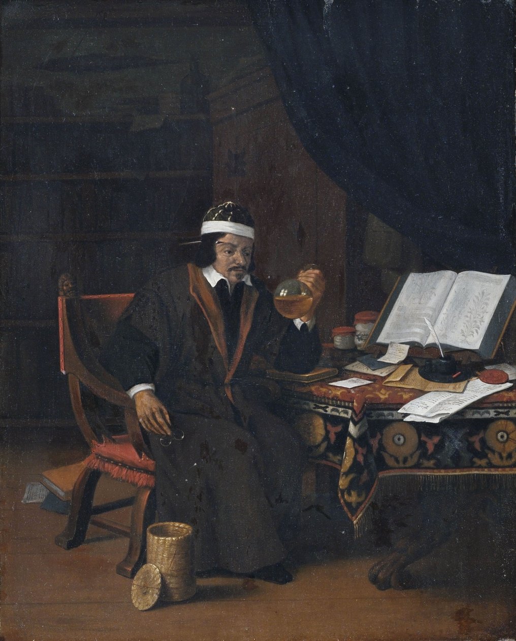 Scholar in the Study Room by Evert Oudendijk