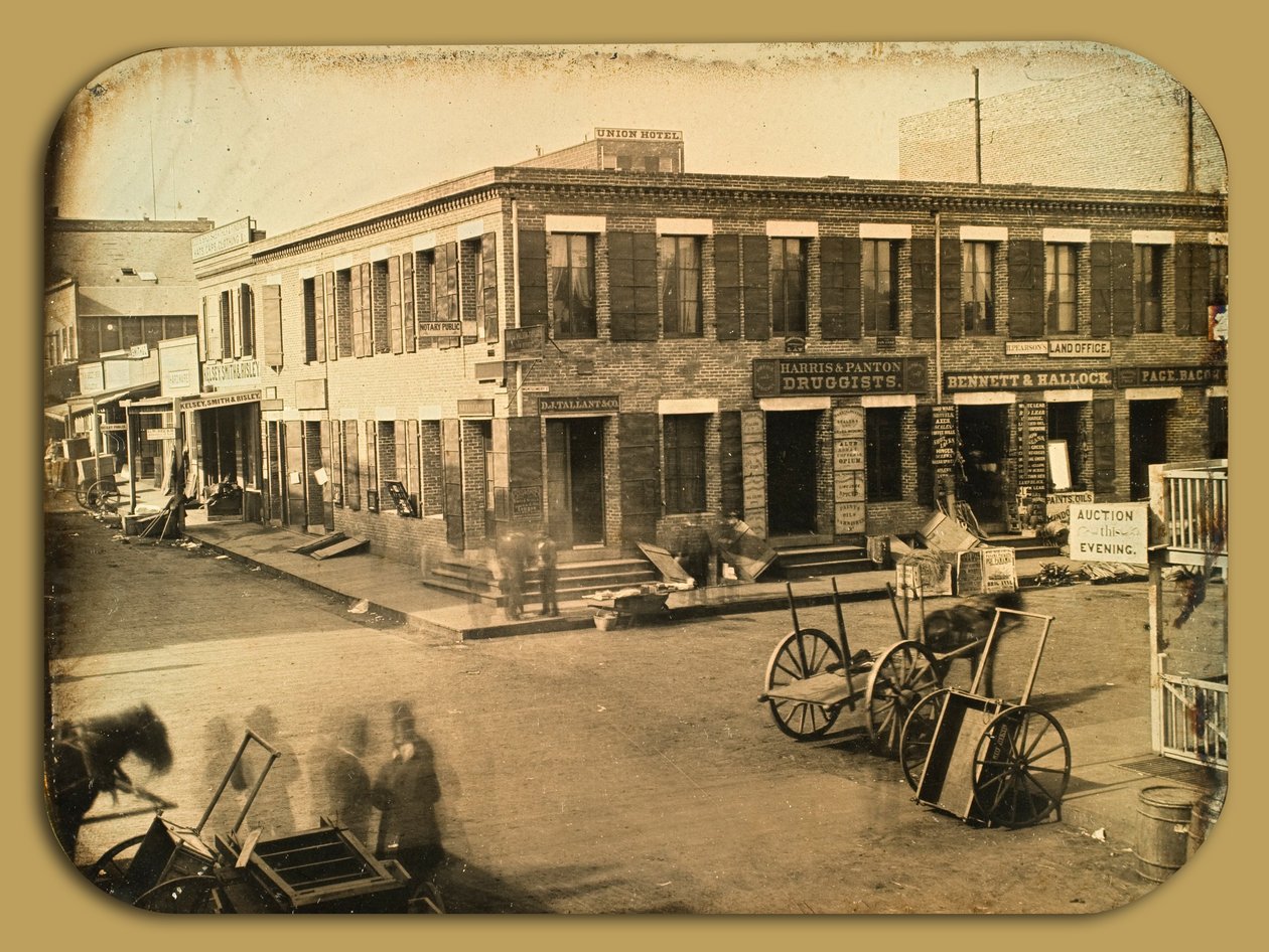 Corner of Clay and Montgomery Streets, San Francisco by F. Coombs