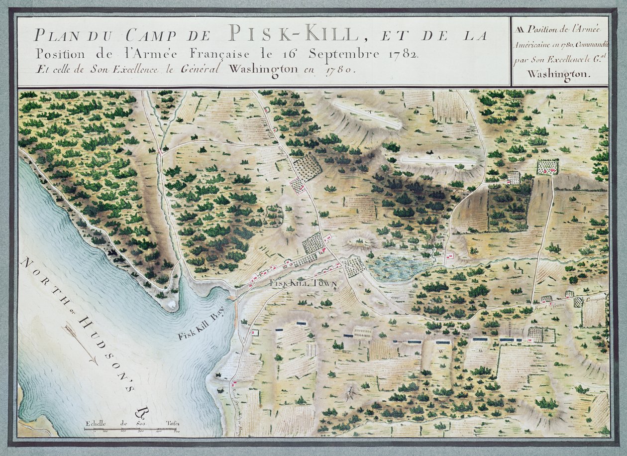 Map of Fisk-Kill and the Position of the French Army by F. Dubourg