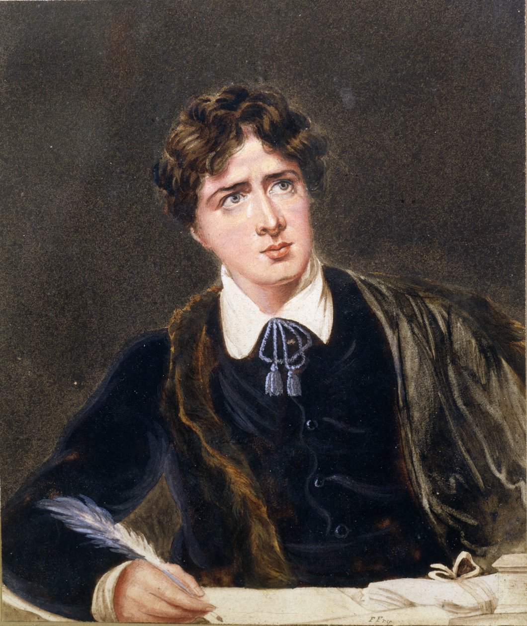 Portrait of a Man Writing, Possibly Oscar Wilde, c.1880 by F. Fry