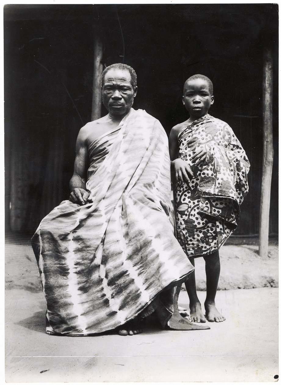 An Ivory-Coast Christian and his son, c.1935 by F. Rodet