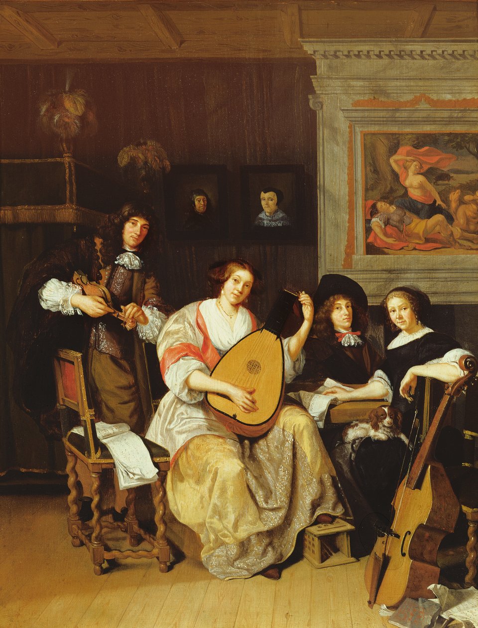 Interior with a Group of Musicians by F. Sant Acker